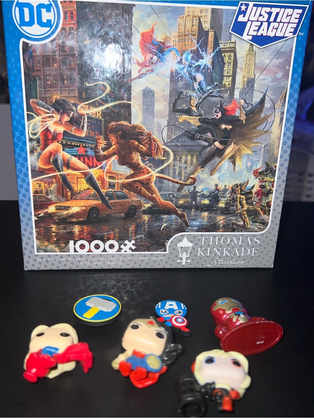 Superhero Lot - 1000pc DC Puzzle, Hasbro Micro Mugg & Marvel Crocs Jibbitz